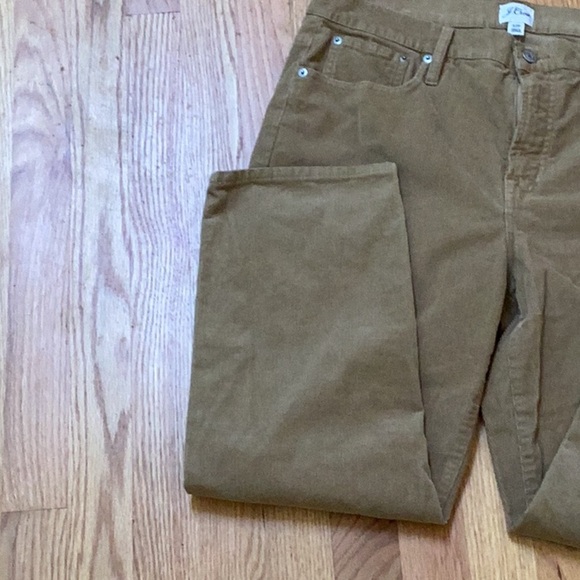 J. Crew Tan Corduroy Trousers 32 Petite Vintage Slim Straight - Picture 3 of 6